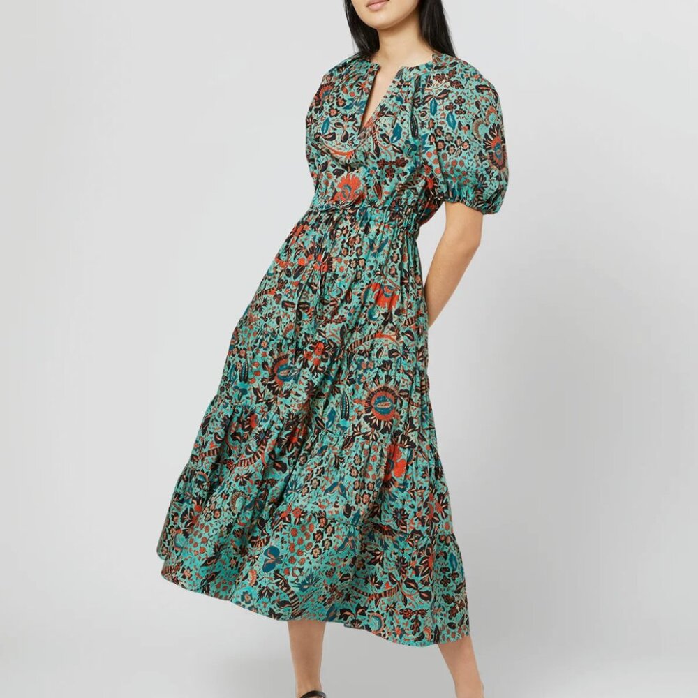 Olina Dress in Jade by Ulla Johnson size 12 NWOT